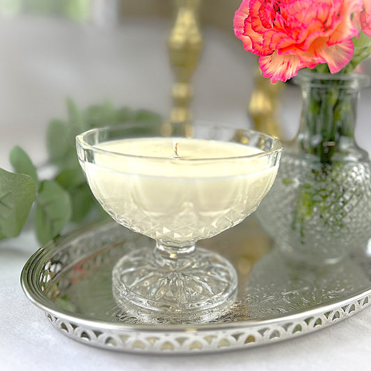 Tropical Volcano Candle in a Pedestal Bowl