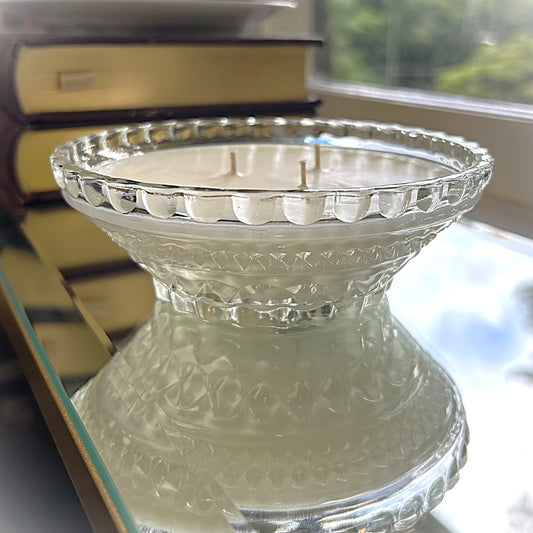 Orchid Sea Mist Candle in a Crystal Bowl