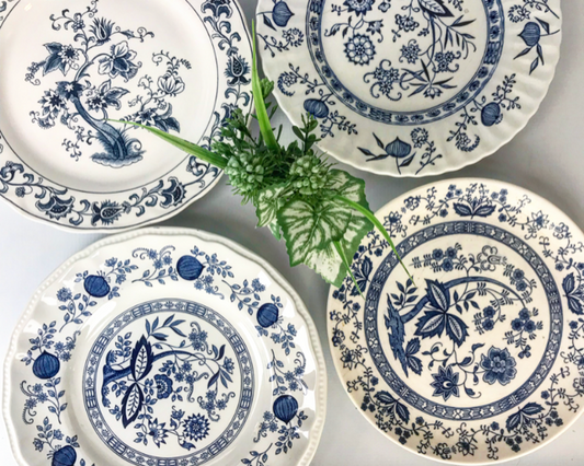 Blue & White Mix Dinner Plates