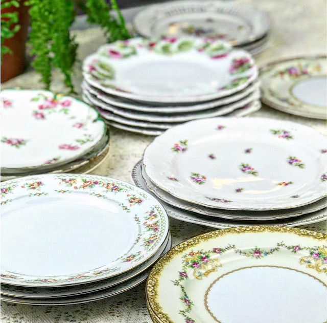 Mixed Patterns Luncheon Plates