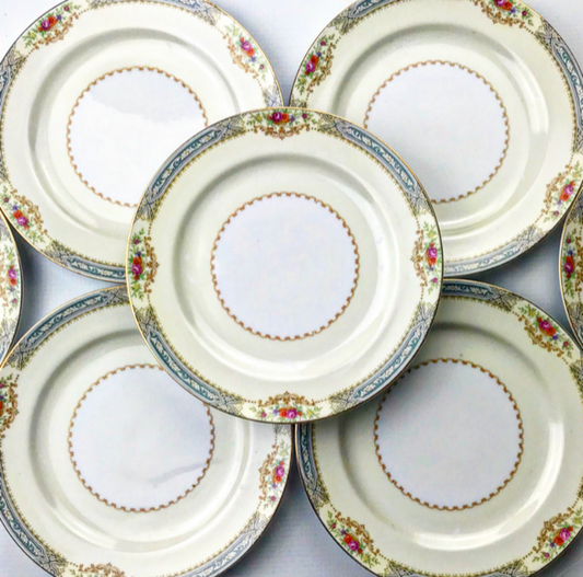 Rose China Luncheon Plates