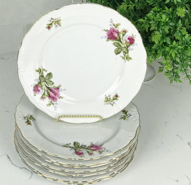 Royal Rose Luncheon Plates